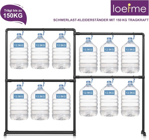 Wieszak na Ubrania LOEFME – Przenośny Drążek na Ubrania garderoba