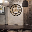 ZEGAR ŚCIENNY DREWNIANY DUŻY BOHO COLONIAL 58 cm