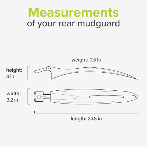 Zestaw Błotników Rowerowych uniseks czarny 24–29" Ochrona przed błotem