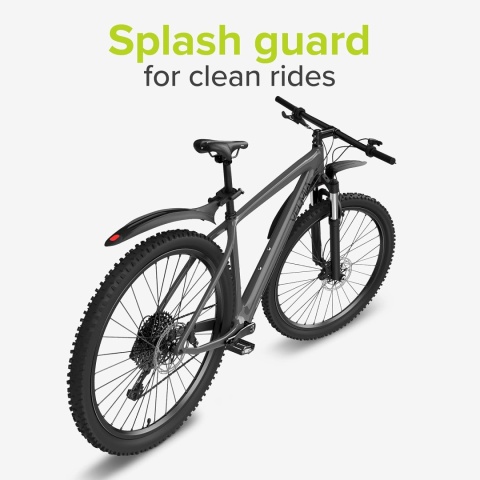 Zestaw Błotników Rowerowych uniseks czarny 24–29" Ochrona przed błotem