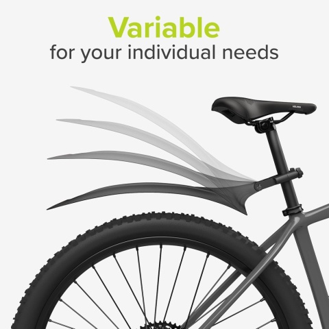 Zestaw Błotników Rowerowych uniseks czarny 24–29" Ochrona przed błotem