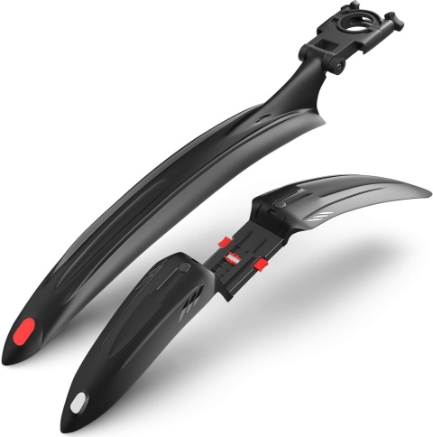 Zestaw Błotników Rowerowych uniseks czarny 24–29" Ochrona przed błotem