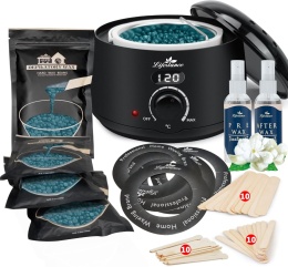 Zestaw do depilacji woskiem Lifestance 4xwosk urządzenie +patyczki+ 2 płyny