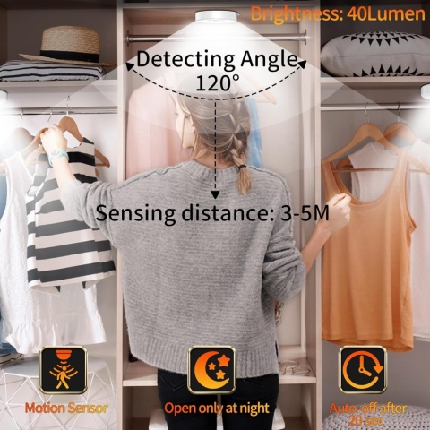 daphomeu lampka nocna z czujnikiem ruchu automatyczne włączanie/wyłączanie,