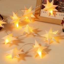 łańcuch świetlny gwiazdki do zawieszenia, 2 sztuki, LED z 6-godzinnym timerem