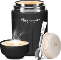minghaoyuan Pojemnik termiczny do jedzenia, 600 ml, ze stali nierdzewnej