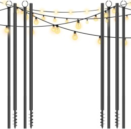 4 SZTUKI 3 M NA ZEWNĄTRZ WISZĄCE SŁUPY ŚWIETLNE STOJAK OŚWIETLENIOWY