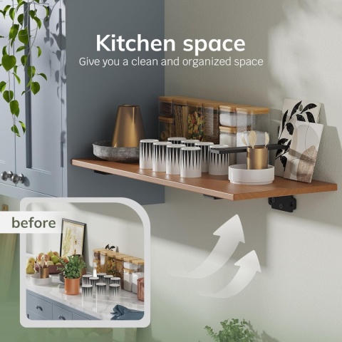 6 SZT. WYTRZYMAŁE UCHWYTY DO PÓŁEK WISZĄCYCH PŁYWAJĄCYCH