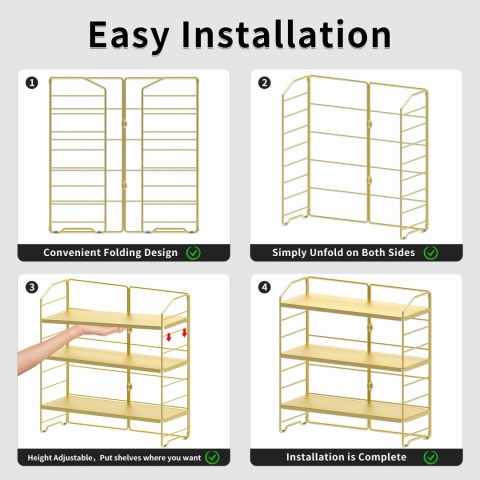 AIRUJIA Stojak na przyprawy, 3-poziomowy, z regulacją wysokości