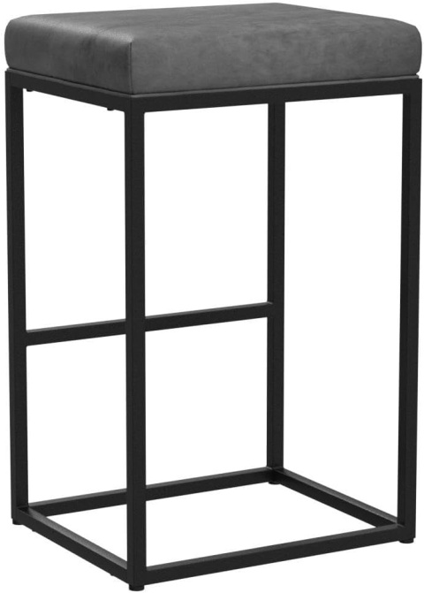 ALPHA HOME Stołek barowy z podnóżkiem 2 sztuki