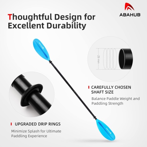 Abahub 241cm Kajak Wiosło PodwóJne Wiosło Aluminium