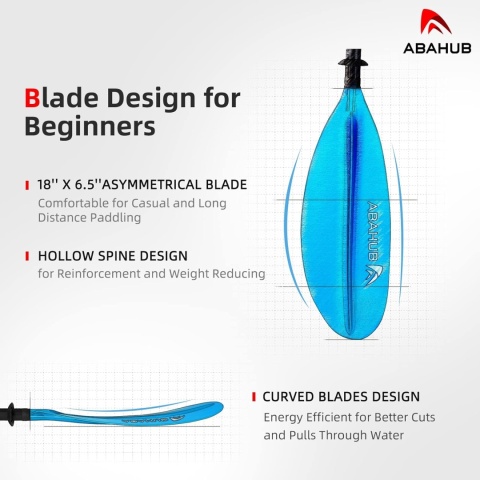 Abahub 241cm Kajak Wiosło PodwóJne Wiosło Aluminium