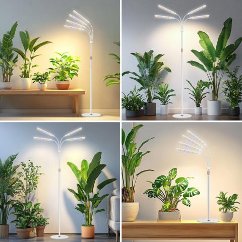 Aumtrly Lampa LED do uprawy roślin, pełne spektrum, regulowana