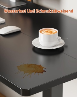 Biurko z regulacją wysokości 120 x 60 cm, regulowane, Czarne