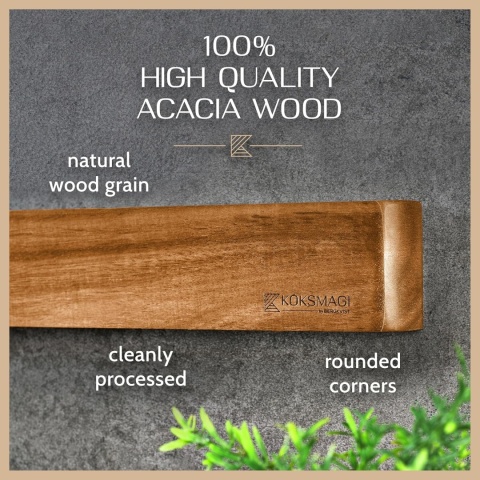 DREWNIANA LISTWA MAGNETYCZNA UCHWYT NA NOŻE 45 CM