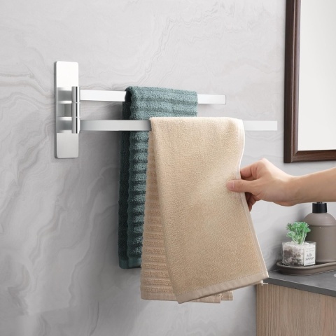 Dvocel Wieszak na ręczniki, obrotowy, 2-ramienny, bez wiercenia