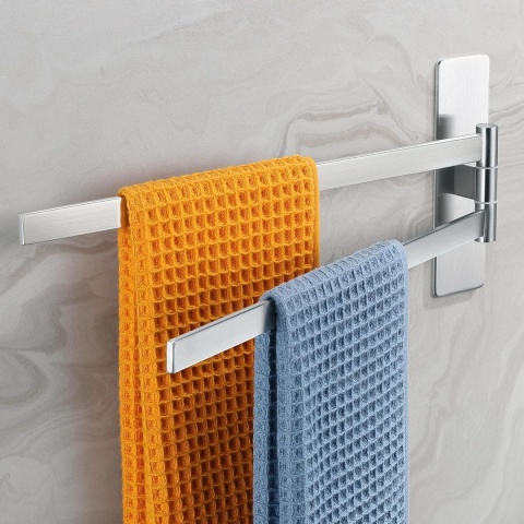 Dvocel Wieszak na ręczniki, obrotowy, 2-ramienny, bez wiercenia