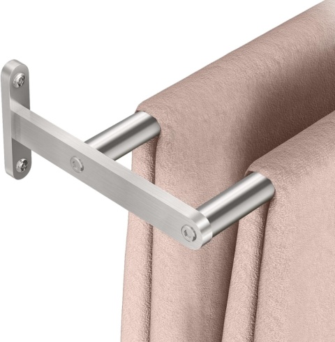 YUMORE Wieszak na ręczniki, podwójny wieszak na ręczniki, 60 cm