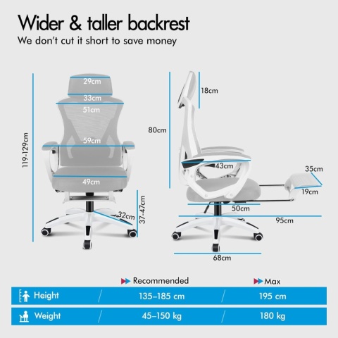 ERGONOMICZNE KRZESŁO BIUROWE ALFORDSON.
