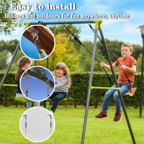 HUŚTAWKA OGRODOWA DLA DZIECI I DOROSŁYCH XXL (60x25cm) BUKOWA