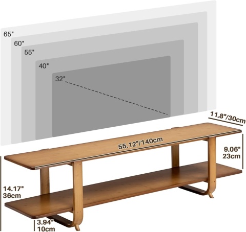 HollyHOME stolik rtv bambus 7252