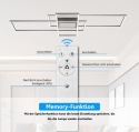 IMPTS Lampa sufitowa LED, 105 x 42 cm, ściemniana lampa sufitowa LED z pilotem