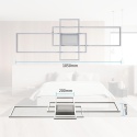 IMPTS Lampa sufitowa LED, 105 x 42 cm, ściemniana lampa sufitowa LED z pilotem