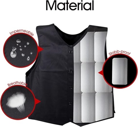 Kamizelka ochronna taktyczna dla mężczyzn, wąski krój, ochrona bezpieczeństwa