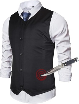 Kamizelka ochronna taktyczna dla mężczyzn, wąski krój, ochrona bezpieczeństwa