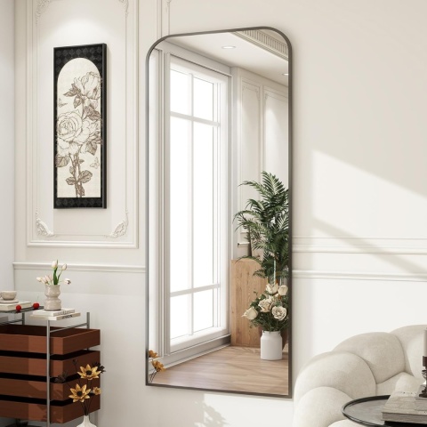 Lustro stojące prostokąt rama metal 142 x 52 cm Koonmi