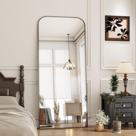 Lustro stojące prostokąt rama metal 142 x 52 cm Koonmi