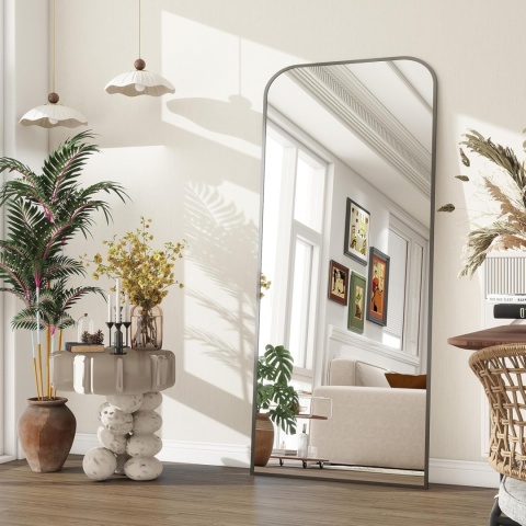 Lustro stojące prostokąt rama metal 142 x 52 cm Koonmi