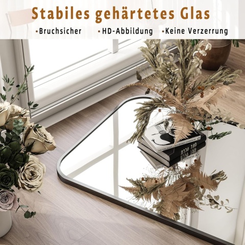 Lustro stojące prostokąt rama metal 142 x 52 cm Koonmi