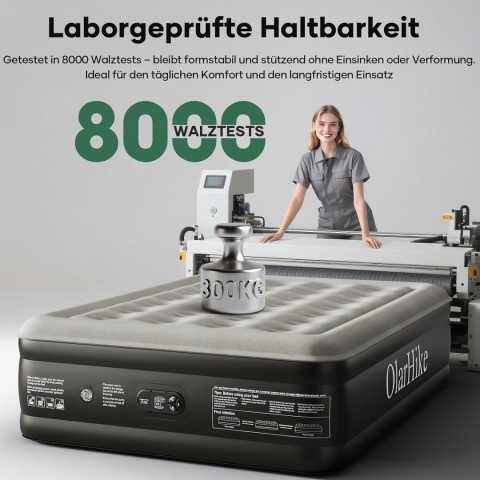 MATERAC OLARHIKE 203 X 152 X 46 CM Z WBUDOWANĄ POMPĄ ELEKTRYCZNĄ