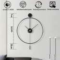 METALOWY ZEGAR ŚCIENNY 50 CM CZARNY LOFT VINTAGE ARVENTA STYLE