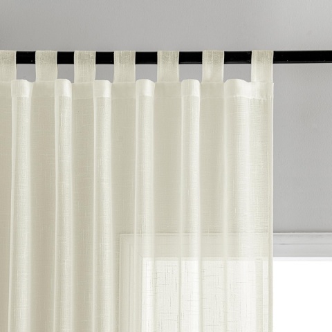 MIULEE Zasłony na szelkach, zestaw 2 przezroczystych 225 x 140 cm