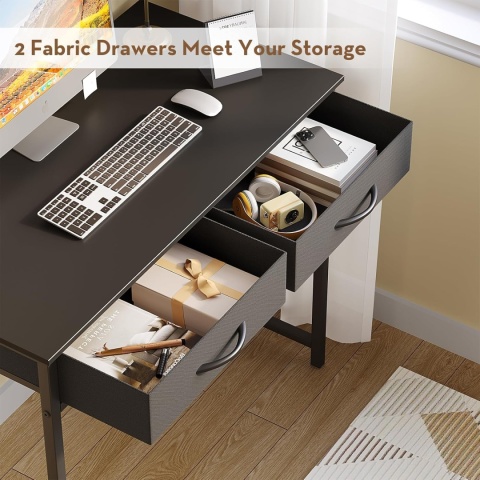 Małe biurko komputerowe z szufladami – 80 cm do małych przestrzeni WOHOMO