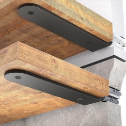 Metalowe wsporniki do półek 105 cm, wytrzymałe, 4 sztuki