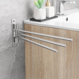 OETAMS Wieszak na ręczniki, 180°, obrotowy 3-ramienny