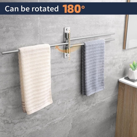 OETAMS Wieszak na ręczniki, 180°, obrotowy 3-ramienny