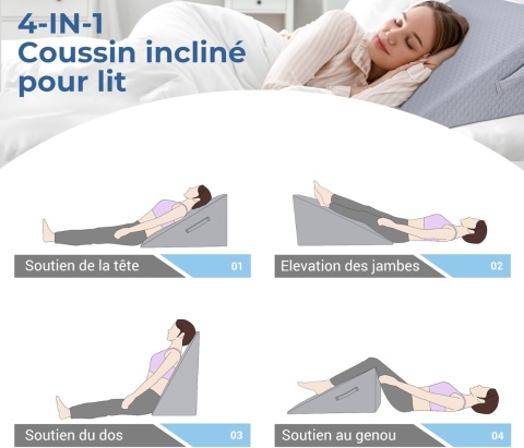 Poduszka Do Spania 60 x 50 30 cm Trojkątna Klin Poduszka Ortopedyczna
