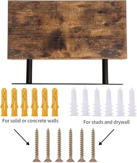 Półki wiszące Półka ścienna, drewniane półki zestaw 2 szt. 40 cm i 60 cm