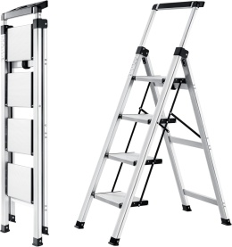 Produkt bez nazwDrabina Składana Aluminiowa 4 Stopnie 150kg Antypoślizgowa XinSunho