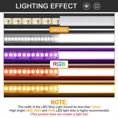 Profil LED, Aluminiowy 6 × 1 m, Kształt Litery V 45 Stopni