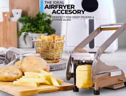 Rozdrabniacz do ziemniaków i krajalnica do frytek dwa ostrza ze stali nierdzewnej