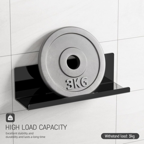 Toski 2 szt. Pływające półki ścienne, samoprzylepne akryl, 30 cm