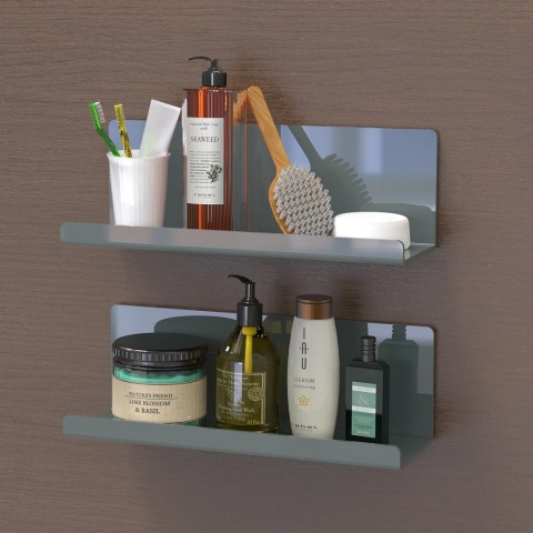 Toski 2 szt. Pływające półki ścienne, samoprzylepne akryl, 30 cm