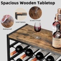 Urban Deco wolnostojący stojak na wino 30 butelek drewniany blat 59x30x89cm