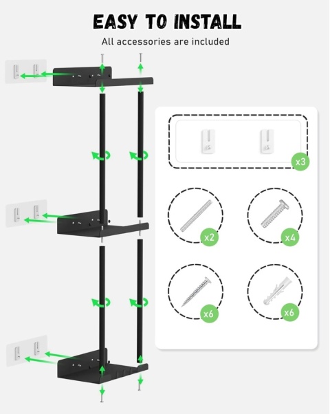Wieszak na ręczniki bez wiercenia, regał na ręczniki, do łazienki metalowy