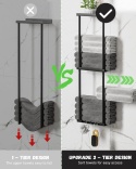 Wieszak na ręczniki bez wiercenia, regał na ręczniki, do łazienki metalowy